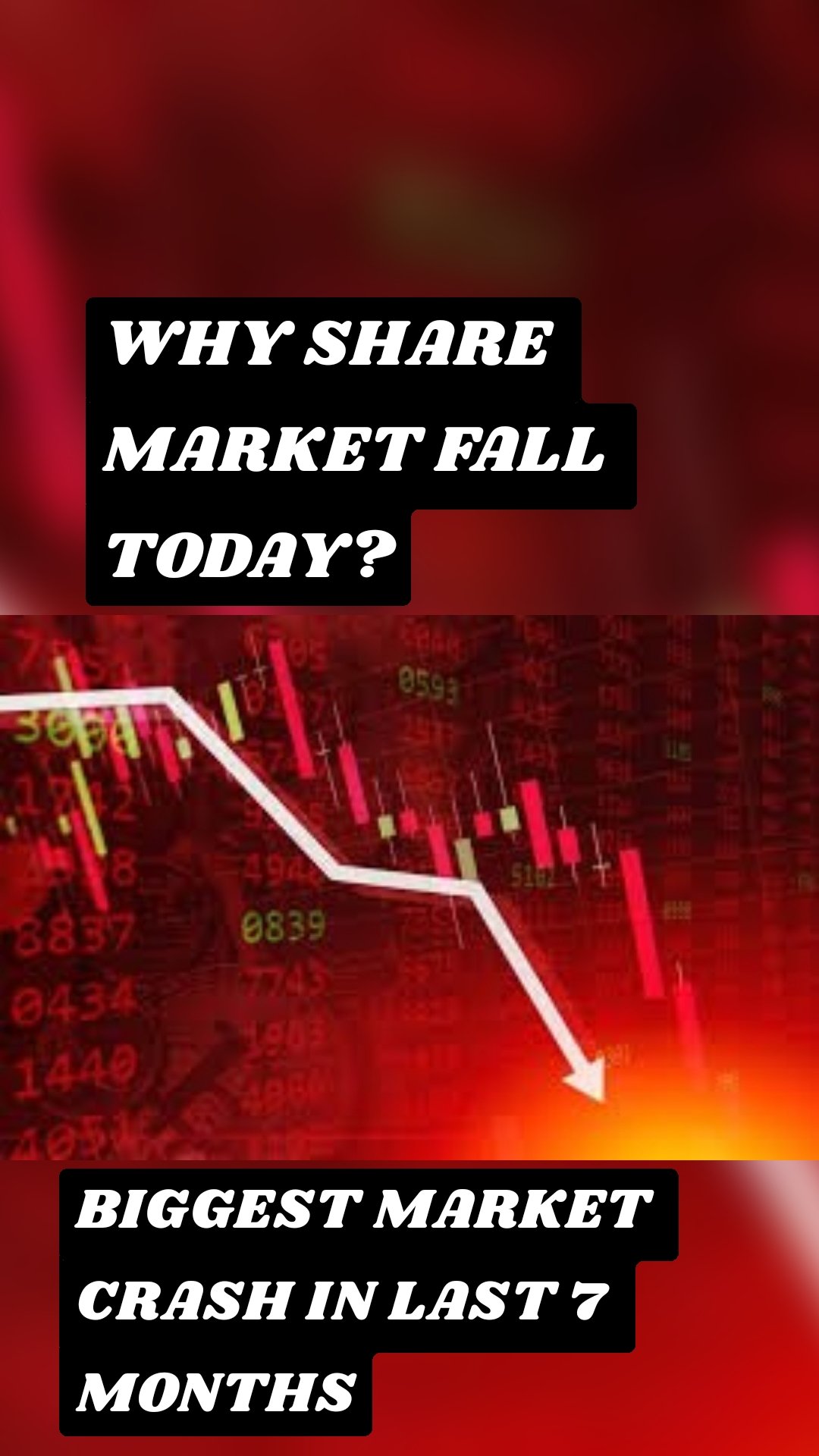 WHY SHARE MARKET FALL TODAY? BIGGEST MARKET CRASH IN LAST 7 MONTHS